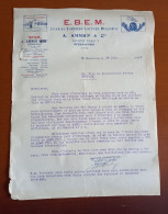 Lot #1   Israel - Jewish Judaica  EVEM , LIMITED 1939 Factura , Invoice - ALBERT J. AMMIR - Thessaloniki Greece - Other & Unclassified