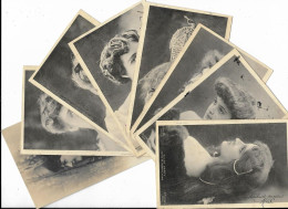 8 Cpa Photos Artiste Ed. KF 1904 Laridan,Laparcerie, Darty, Evrard, Mylo D'Arcylle, Maélec, De Naval, De Pebrel - Artiesten