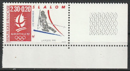 Jeux Olympiques D'hiver Albertville 1992. Slalom, Timbre Neuf** N° 2676 - Nuevos