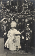 CPA Reine Wilhelmina, Princesse Juliana, Heinrich Zu Mecklenburg, Kriegsschiff Van Heemskerk - Royal Families