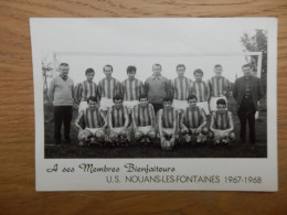 PHOTO NOUANS-LES-FONTAINES 37 U.S FOOTBALL 1967-1968 - Other & Unclassified