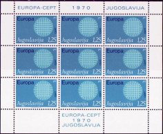 Europa CEPT 1970 Yougoslavie - Jugoslawien - Yugoslavia Y&T N°F1269 à F1270 - Michel N°KB1379 à KB1380 *** - 1970