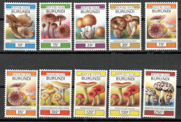 BURUNDI 994-1003  ** MNH – Champignons – Mushrooms – Paddenstoelen 1992 - Nuevos