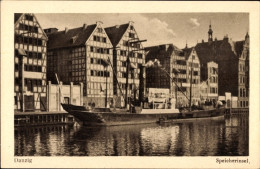 CPA Gdańsk Danzig, Speicherinsel, Fachwerkhäuser - Danzig