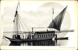 CPA Ägypten, Segelboot Im Nil, In Fahrt - Autres & Non Classés