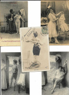 5 Cpa Photos Femmes Légèrement Vêtues Ed. Divers Reutlinger, Noyer... - Frauen