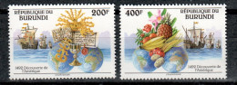 BURUNDI 1010-11  ** MNH – COLOMBUS - Unused Stamps