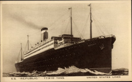 CPA United States Lines, USL, Dampfer SS Republic - Sonstige & Ohne Zuordnung