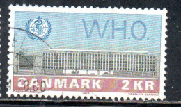 DANEMARK DANMARK DENMARK DANIMARCA 1972 WHO BUILDING OMS COPENHAGEN 2k USED USATO OBLITERE' - Used Stamps