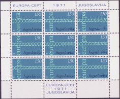 Yougoslavie - Jugoslawien - Yugoslavia Bloc Feuillet 1971 Y&T N°F1301 à F1302 - Michel N°KB1416 à KB1417 *** - EUROPA - Blokken & Velletjes