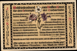 CPA Weltfriedensbund Vom Weißen Kreuz Für Den Triumph Der Eucharistie, Missionskarte 4 - Otros & Sin Clasificación