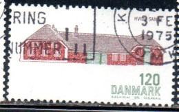 DANEMARK DANMARK DENMARK DANIMARCA 1972 ARCHITECTURE HVIDE SAND FARMHOUSE 1.20k USED USATO OBLITERE' - Gebraucht