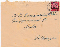 37173# HINDENBURG LOTHRINGEN LETTRE Obl BOULAY MOSELLE 16 Octobre 1940 Pour METZ - Covers & Documents