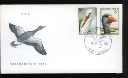 1652-54 - FDC - Vogels - Stempel: Hannut - 1971-1980