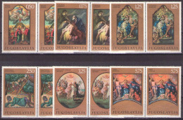 Yugoslavia 1970 - Art, Painting Baroque - Mi 1400-1405 - MNH**VF - Unused Stamps