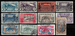 French Middle Congo 1907/1930 Fauna Used Stamps Lot - Ongebruikt