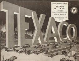 Vintage Reclame Advertentie TEXACO  Affiche Publicitaire  1923 - Werbung