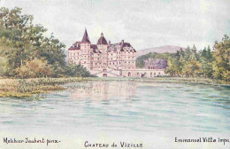 38 - Vizille - Le Château - Art Peinture - Colorisée - Melchir Jaubert Pinx - Emmanuel Vitte Impr - CPA - Etat Mal Décou - Vizille