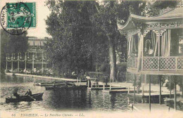 95 - Enghien Les Bains - Le Pavillon Chinois - Animée - Canotage - CPA - Oblitération Ronde De 1908 - Voir Scans Recto-V - Enghien Les Bains