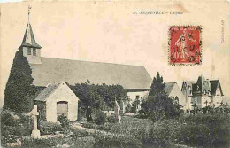 14 - Benerville - L'Eglise - Animée - Correspondance - Etat Coin Supérieur Gauche Abimé - CPA - Voir Scans Recto-Verso - Other & Unclassified
