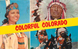 Indiens - Colorado - Multivues - CPM Format CPA - Etat Léger Pli Visible - Voir Scans Recto-Verso - Native Americans