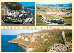 Trains - Tramways - Conwy County - Great Orme And Tramway Llandudno - Multivues - CPM - Voir Scans Recto-Verso - Tramways