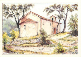 Art - Peinture - J Flanet - Aquarelles - Couleurs De Provence - Chapelle - CPM - Carte Neuve - Voir Scans Recto-Verso - Schilderijen