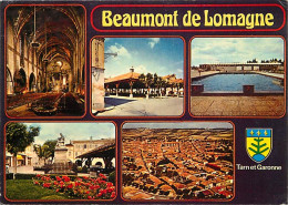 82 - Beaumont De Lomagne - Multivues - Piscine - Blasons - CPM - Voir Scans Recto-Verso - Beaumont De Lomagne