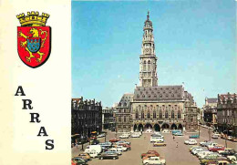 62 - Arras - La Petite Place - L'Hotel De Ville - Automobiles - Blasons - CPM - Voir Scans Recto-Verso - Arras