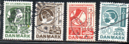 DANEMARK DANMARK DENMARK DANIMARCA 1972 HIGHWAY ENGINEERING DIAGRAMS COMPLETE SET SERIE USED USATO OBLITERE' - Used Stamps