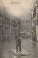 PARIS  DEPART   CRUE  DE LA  SEINE  29 JANVIER  1910     RUE  DE BÛCHERIE  , MAISON DES ETUDIANTS - Überschwemmung 1910