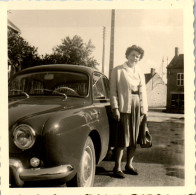 Photographie Photo Vintage Snapshot Amateur Automobile Voiture Femme - Cars