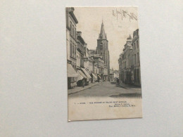 Carte Postale Ancienne (1904) Mons Rue D’Havré Et Église Saint-Nicolas - Mons