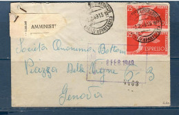 Italia / Repubblica 1949 Espresso Da Asti Per Genova - Express/pneumatic Mail