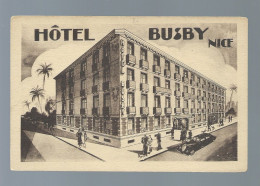 CPA - 06 - Carte Publicitaire - Nice - Hôtel Busby - Non Circulée - Pubs, Hotels And Restaurants