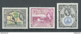 1954-63 British Guiana - Stanley Gibbons N. 343-44-45, 3 Alti Valori - MNH** - Altri & Non Classificati