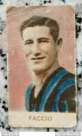 Bh5 Rara Figurina Faccio Anteguerra Calcio Soccer 1934-1938 Inter - Otros & Sin Clasificación