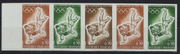 FRANCE - N°1428. Jeux Olympiques De Tokyo 1964. Bande De 5. Luxe. - Verano 1964: Tokio