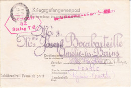 Lettre-enveloppe Allemande De Correspondance De PG, Du Stalag VC Le 30.4.43 (censure 42) Pour AMELIE LES BAINS (PO) - Guerre De 1939-45