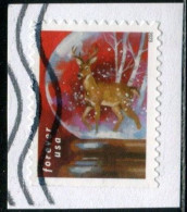 VEREINIGTE STAATEN ETATS UNIS USA 2023 SNOW GLOBES: REINDEER SA USED ON PAPER SN 5818 - Used Stamps