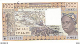 Billet Neuf De  1000 Francs  - Etats De L'afrique De L'ouest - Mali  1981 D - F 002 -  289328 - - Malí