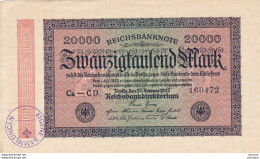 20000 Mark - Allemagne  -   Reichsbanknote -1923  - Ca -- CD - 160472 - Unclassified