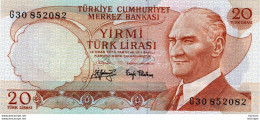 BILLET - TURQUIE - 20 Turk Lirasi 1966  Comme  Neuf - Turquia