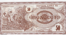 Billet   Macedoine MACEDONIA 50 Dinars 1992 Neuf - Noord-Macedonië