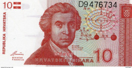 Croatie CROATIA Billet 10 DINARA 1993  NEUF - Kroatien