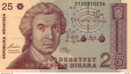 Croatie CROATIA Billet 25 DINARA 1993  NEUF - Kroatië