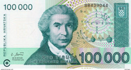Croatie CROATIA Billet 100000 DINARA 1993  NEUF - Kroatien