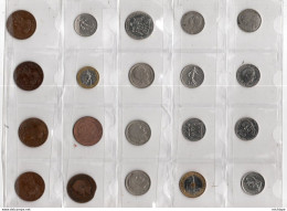 Lot De 20 Pièces De Monnaies Française De 1865 A 1999  - Années Toutes Différentes  ​​​​​​​de 1865 A 1899 - Kiloware - Münzen