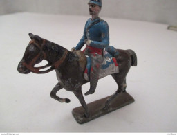 Militaire - Cavalier Et Cheval En Plomb - Jouet Du Début 20 Em - Antikspielzeug