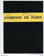 N°26  PROGRAMME D U THEATRE  COMEDIE DE PARIS    17X13   LA BETISE DE CAMBRAI - Programma's